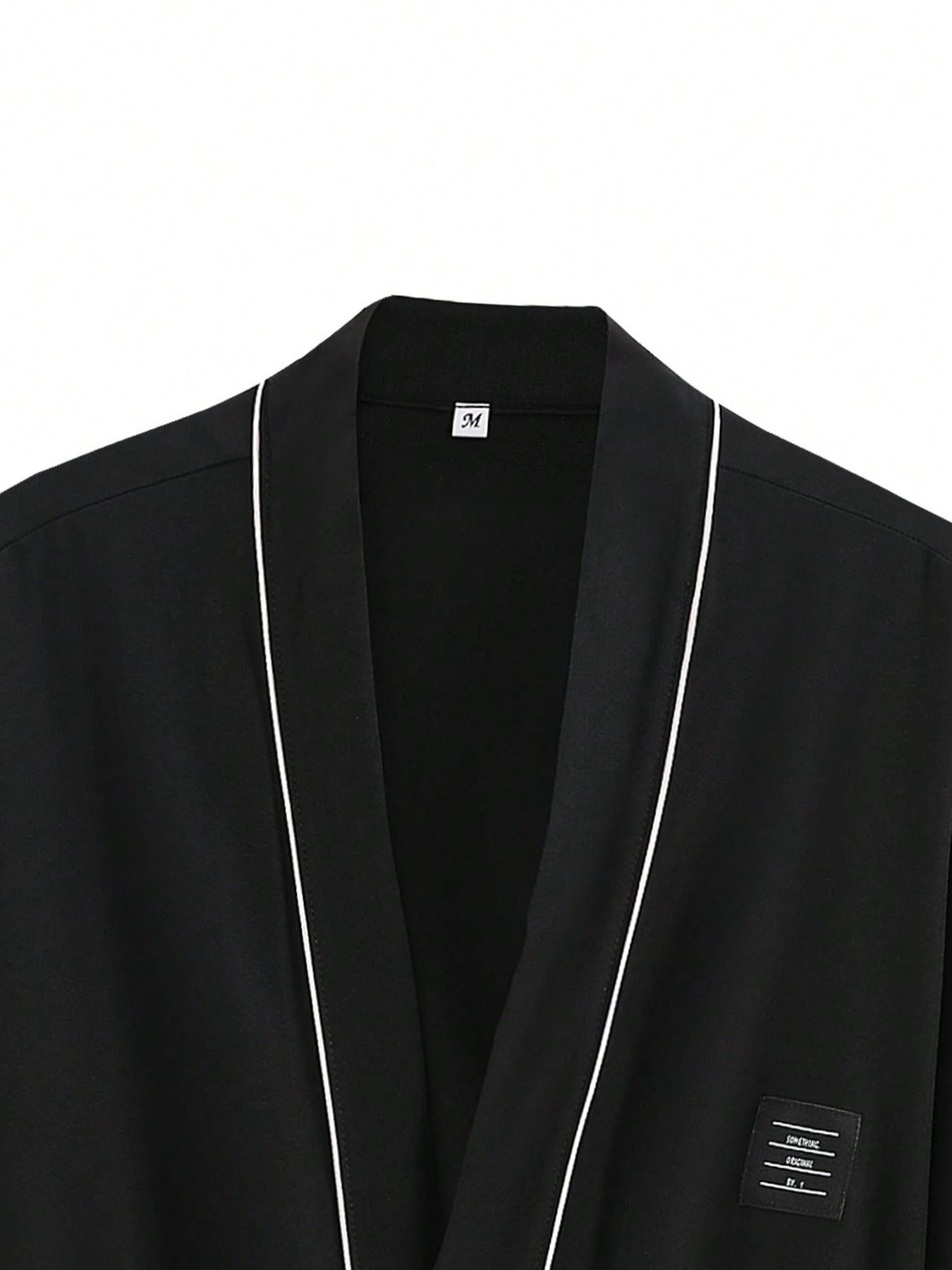 Men's Solid Color Loose Long Sleeve Sleepwear, Loungewear, Spring Summer Home Wear, Hotel, Party Wear, Swimwear, Household Use, Wedding Season Men's Solid Color Loose Long Sleeve Sleepwear, Loungewear, Spring Summer Home Wear, Hotel, Party Wear, Swimwear, Household Use, Wedding Season