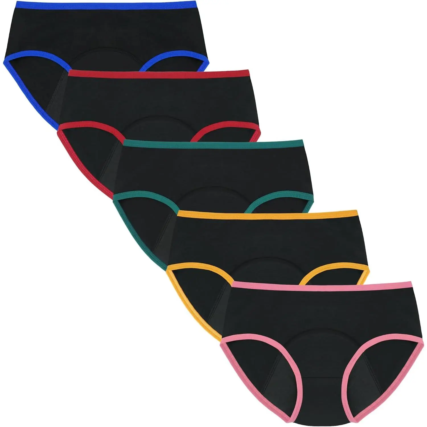 Geronmine Teen Girls Period Panties For Heavy Flow High Absorbency First Period Starter Underwear Menstrual Leakproof Briefs