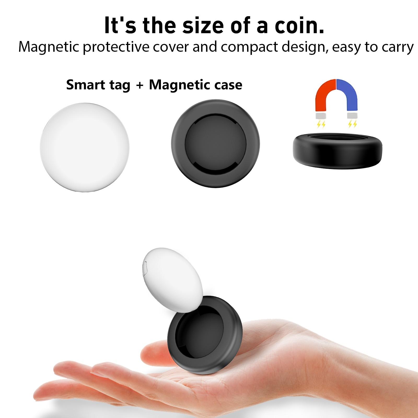 2PCS Flat Vehicle Locator with Magnetic Case, No Monthly Fee, Global Use, iOS System Only, Suitable for Cars, Bikes, Motorcycles, Pets, Luggage