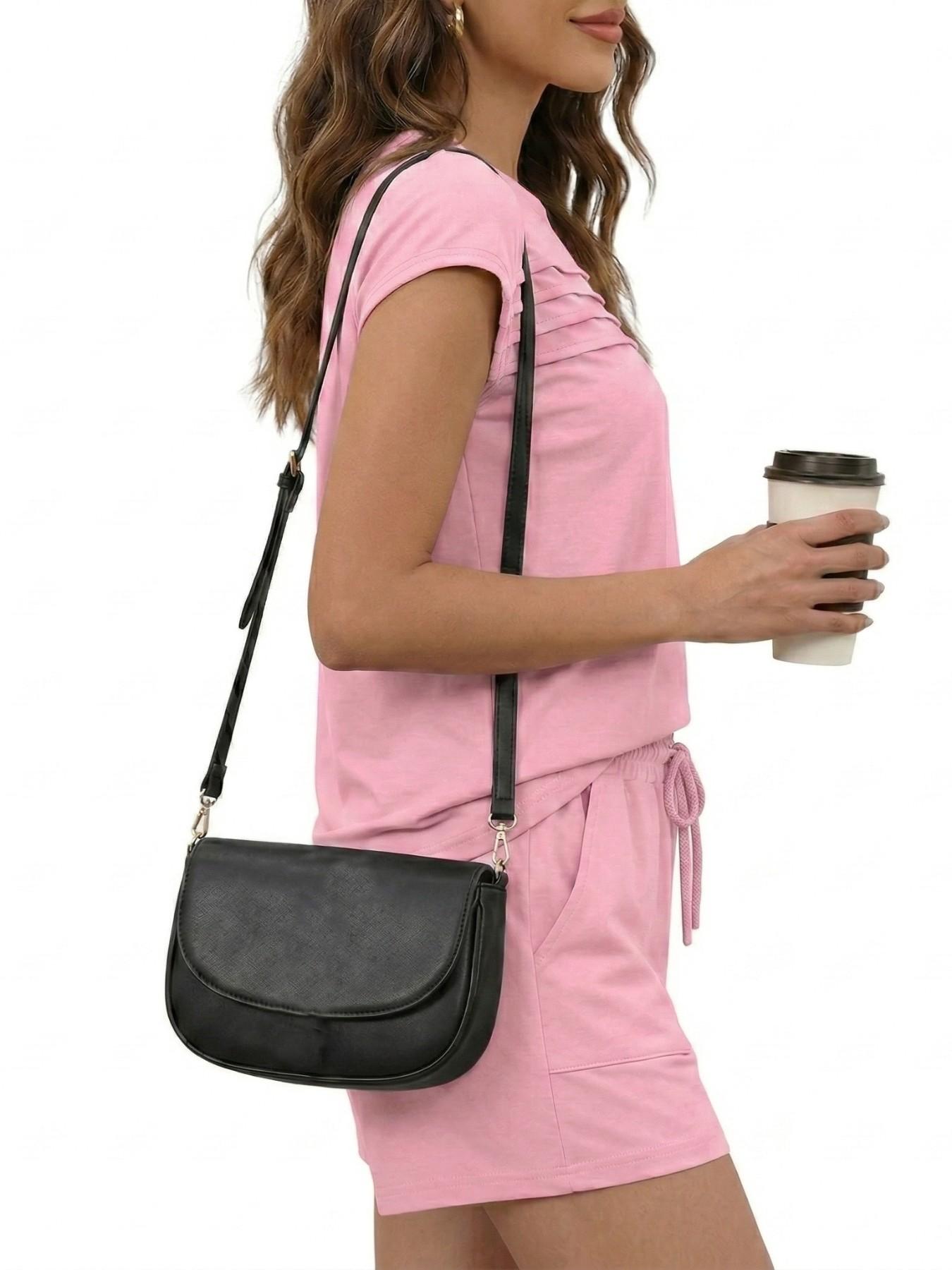 Women's Spring Summer New Casual Home Sports Two-Piece Set, Round Neck Pleated Top with Tie Shorts, Breathable Slim Fit