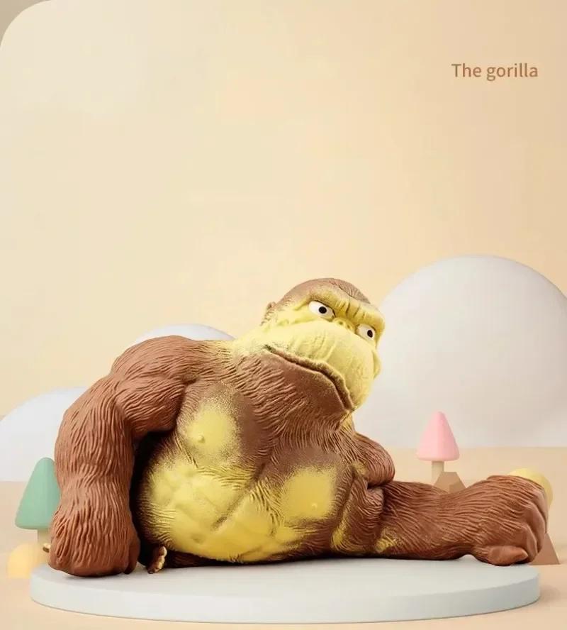 Stretchy Monkey Squishy Toy, Elastic Gorilla Stress Relief Squeeze Toy, Funny Sensory Fidget Toy for Kids and Adults