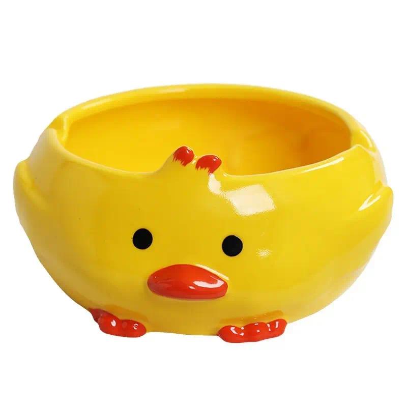 Ceramic Ashtray Creative Cute Duck Cartoon Small Animal Home Living Room Bedroom Office Ashtray