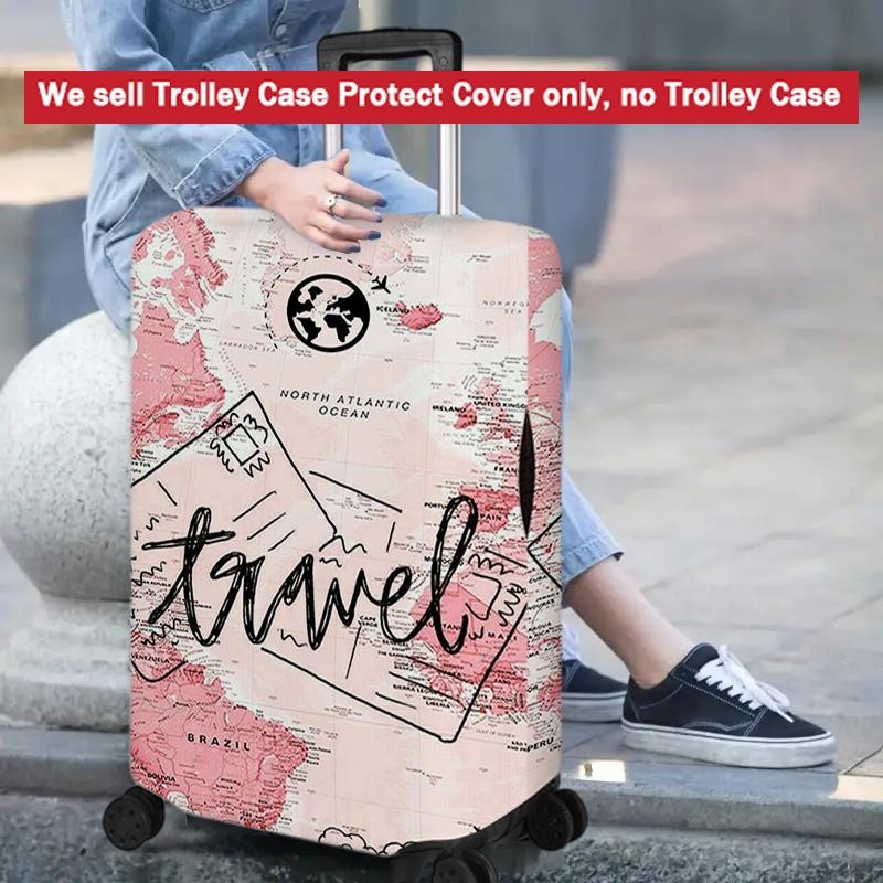 1pc slogans Cover(Suitcase not included), Travel accessories Travel essentials Suitable for travel and outings, Dustproof Cover, And Durable Travel Accessory Suitable for Various Sizes for Travel & Home Use3.26PYT-17