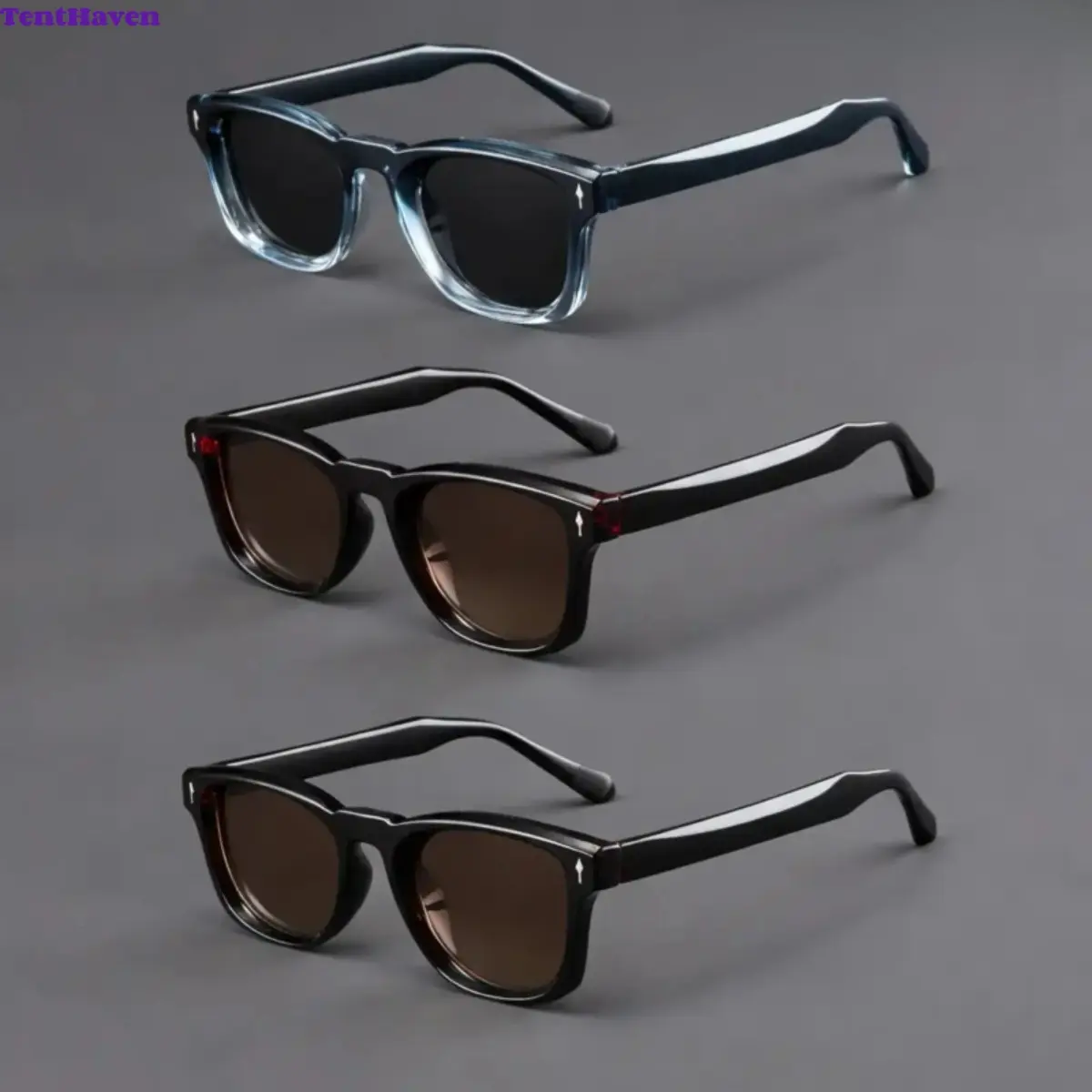 3‑Piece Set Retro Full‑Frame Sunglasses For Men And Women, Premium Trendy Shades, Classic Fashion Eyewear For Daily Wear, Travel And Leisure Photography
