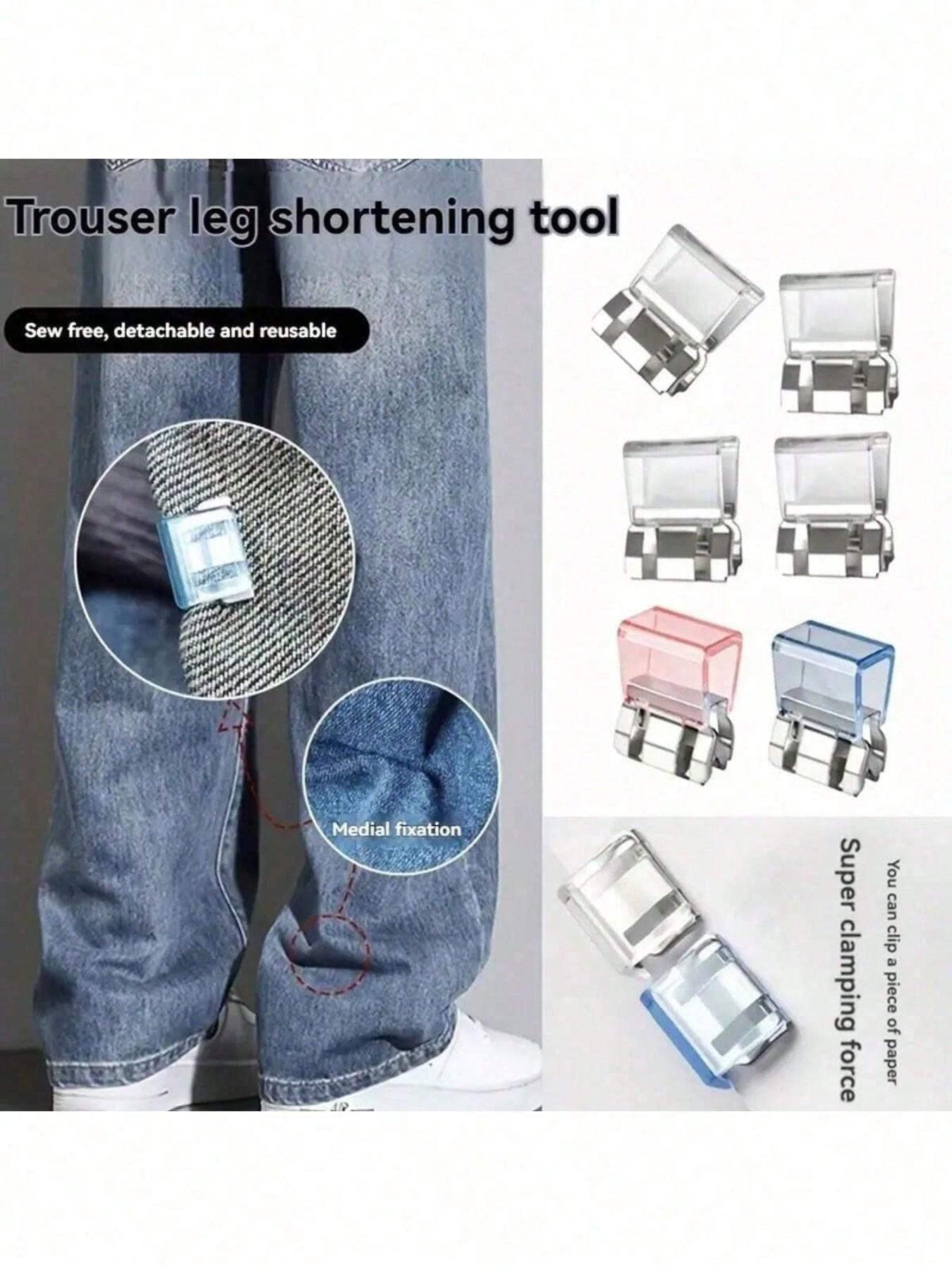 Pants Leg Hem Clips - Invisible Pant Leg Fixers, Pant Leg Hem Clips, No Need Sewing Hem Clips To Prevent Dragging, For Sun Hat/Bucket Hat Cord Clips,Pants Leg Shortening Invisible Fixed Clip, Pants Leg Prevention Dragging, No Sewing Hidden Buckle Leg Clos