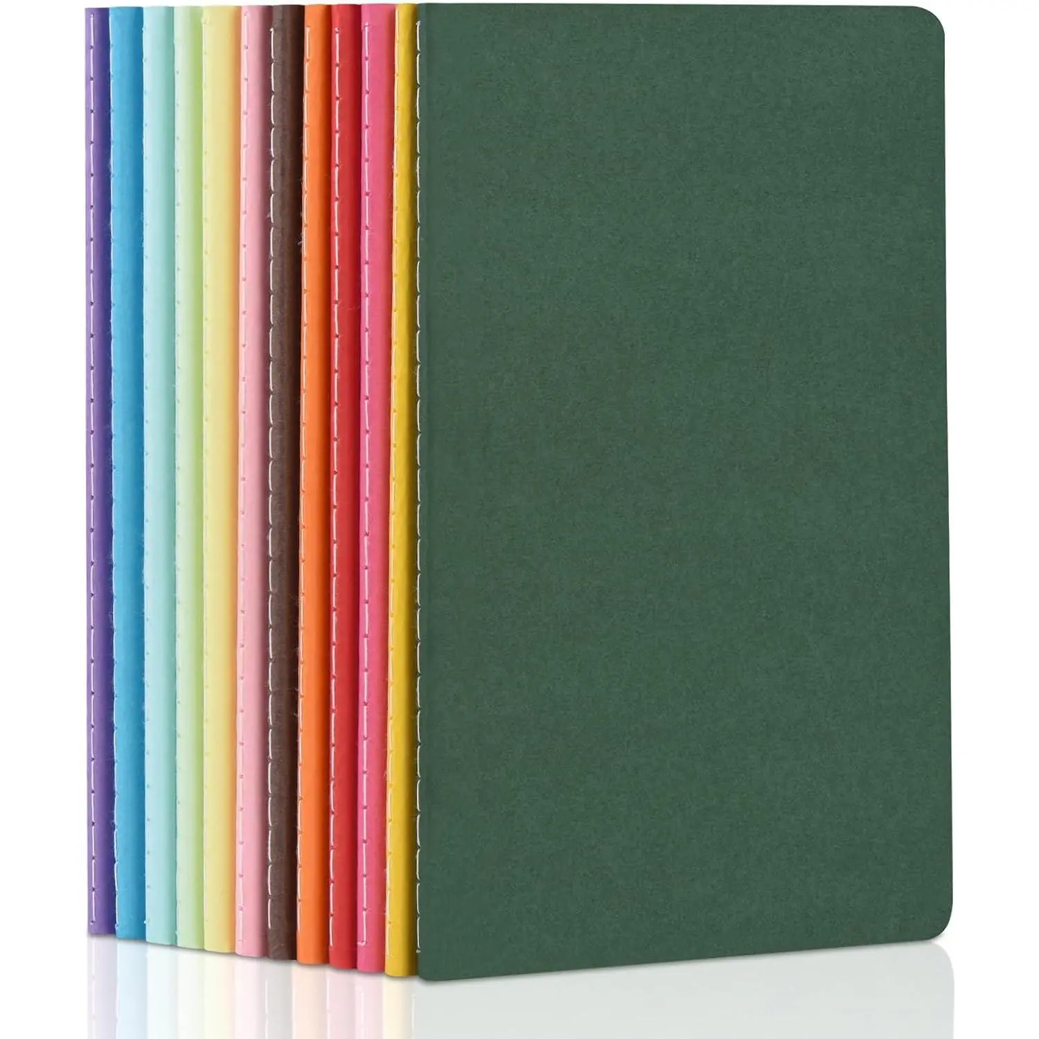 12 Pack Colorful Blank Notebooks Bulk, A5 Journals with 12 Colors, 60 Pages/30 Sheets, 8.3x5.5 Inch, Plain Paper, Travel Writing Journal Notebooks for Work & School