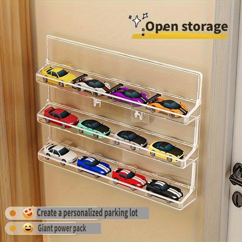 Model Multi-Layer Transparent Wall-Mounted Display Stand, Practical Storage Rack