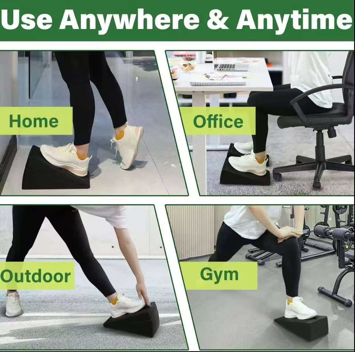 Squat Wedge Blocks, 3 Counts Non-slip Incline Boards, Foot Wedge Foam Incline Boards,Leg Extensions for Home Workouts, Calf Stretch,Heel Squats,Yoga Equipment，Gym Adjustable Stacking Knee Protection pilates board at home