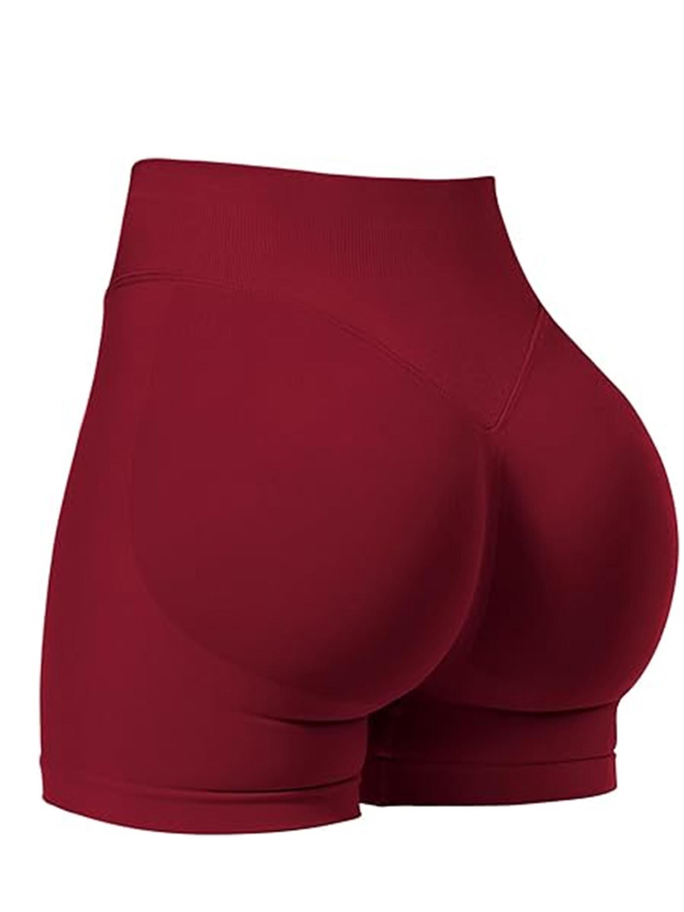 Sporty Women's Solid Color High Waist Sports Shorts, Breathable Comfortable Seamless Skinny Shorts for Yoga Gym Running, Ladies Sportswear for Indoor Outdoor Wear