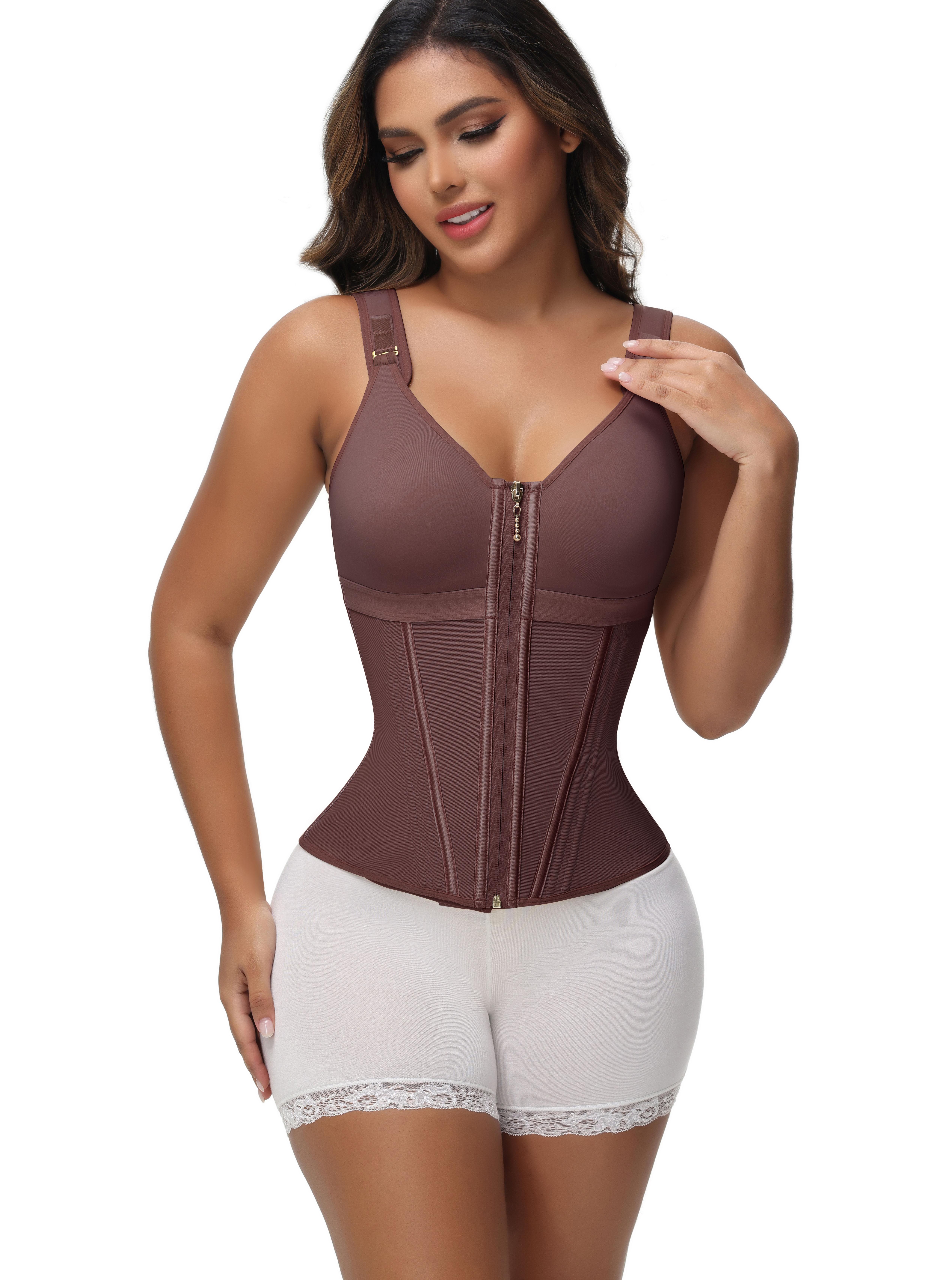 SHAPSHE Waist Shapewear for Women with Bra Girdle Workout Shapewear with Adjustable Shoulder Strap
