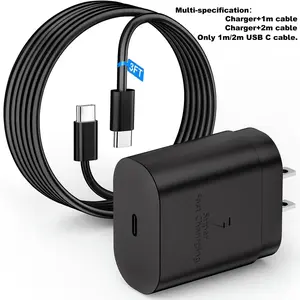 USB C Charger, Cellphone, Electronic, 25W Super Fast Wall Charger With USB C To Type C Wired Fast Charging Cable,Compatible With Samsung Galaxy S25 S24 S23 S22 S21 S21+/S21 Ultra/S20/S20 Ultra/Note 20 Ultra/Note 10,Compatible With IPhone17/16/15/Pro