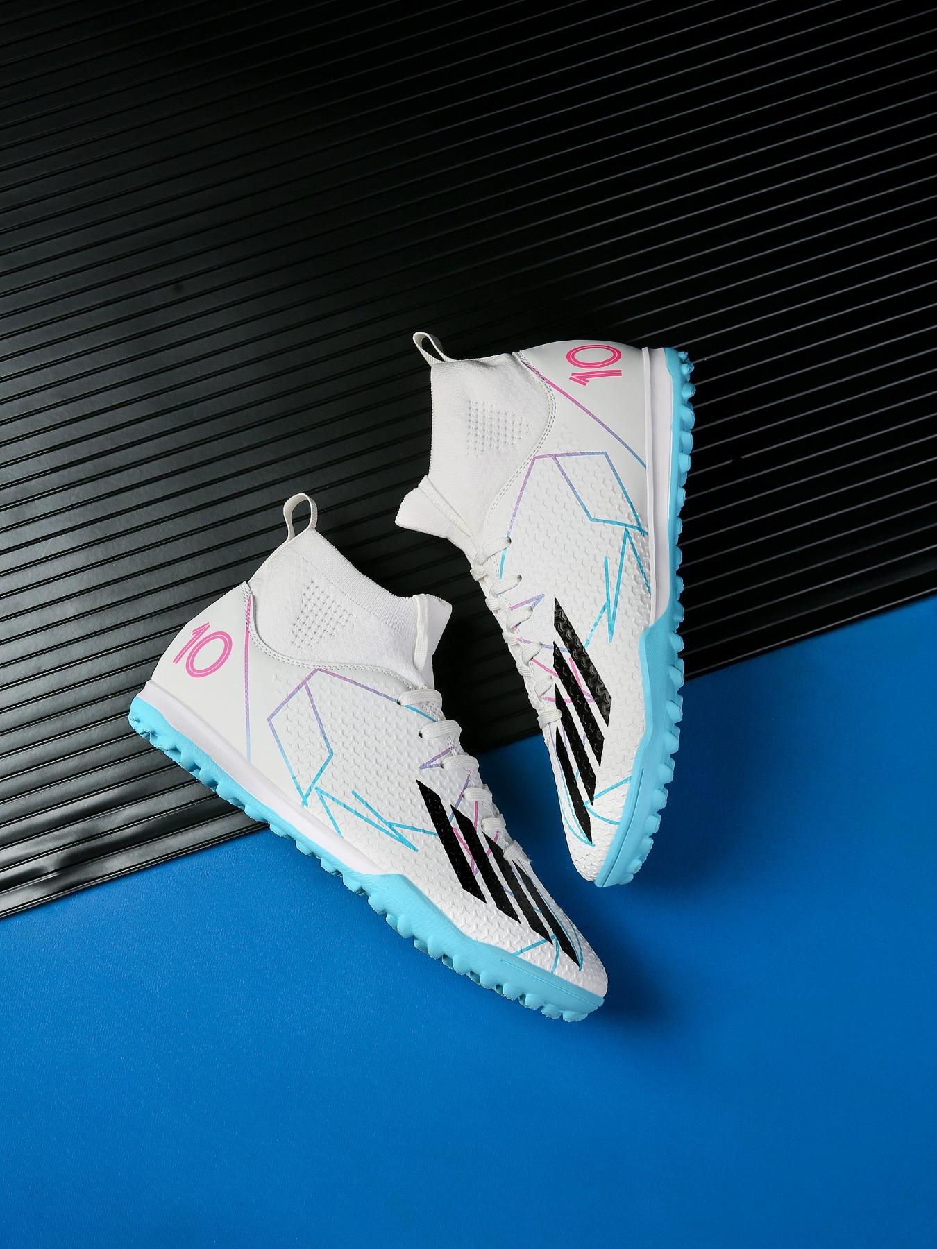 New Unisex Soccer Shoes, World Cup Ag Long Studs Anti-Slip Training Boots, Outdoor Grass Football Cleats, Professional Sports Footwear