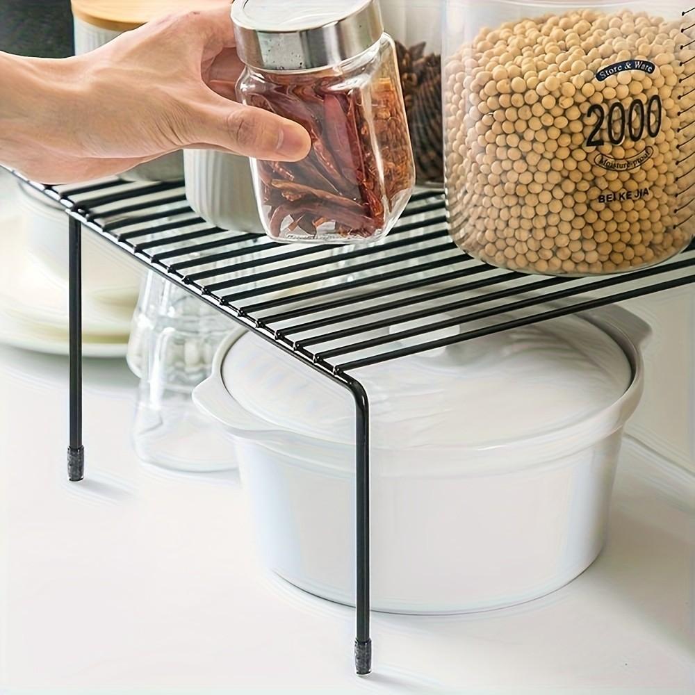 Expandable Metal Storage Rack for Kitchen Counter & Cabinet, Non-Slip Multi-Functional Organizer for Spices, Cookware and More, Sturdy Construction, Ideal Mother’s Day Gift