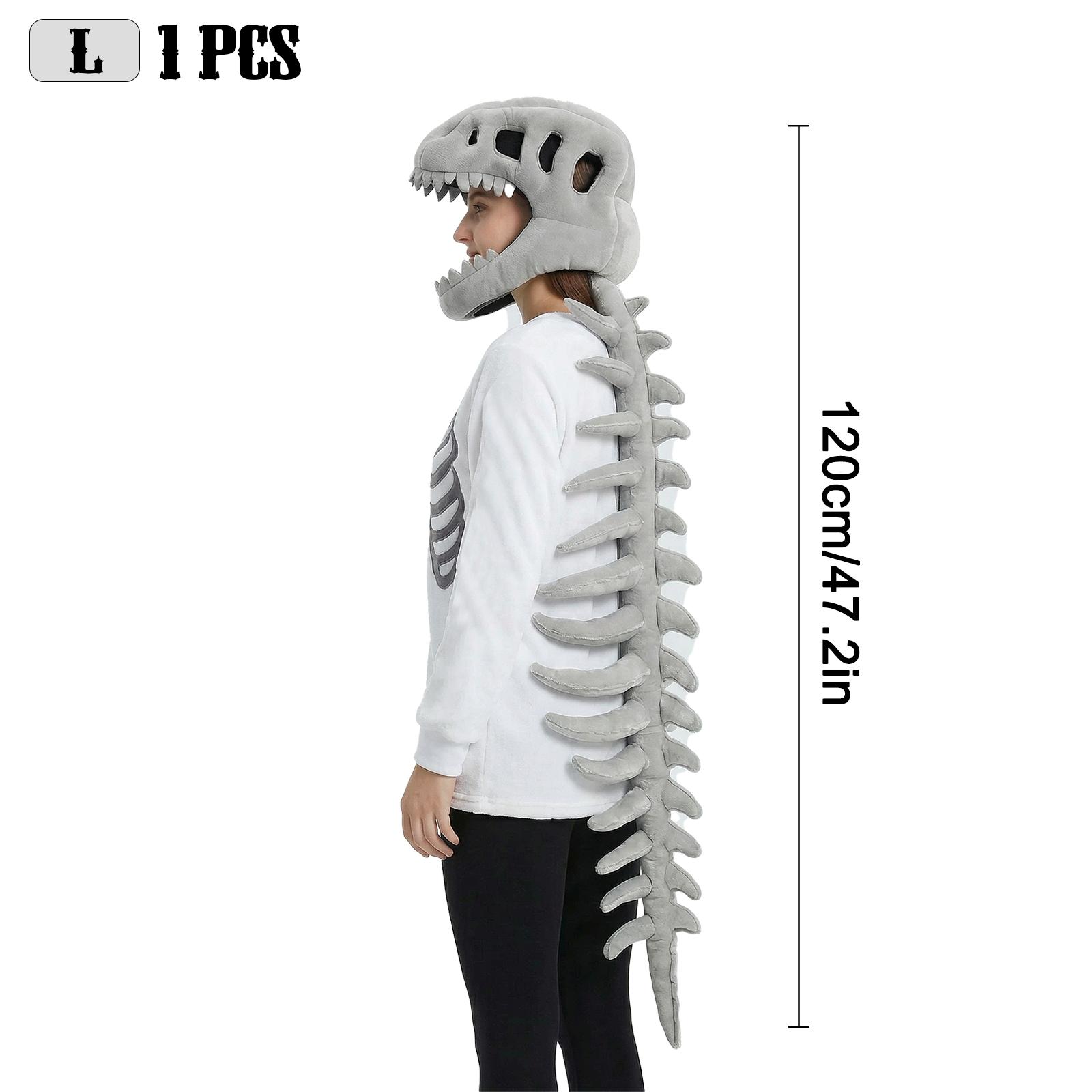 Funny Dinosaur Skeleton Costume Set, Fun Skull Dinosaur Fossil Hoodie, Party Halloween Bone Doll Costume, Perfect Gift Idea