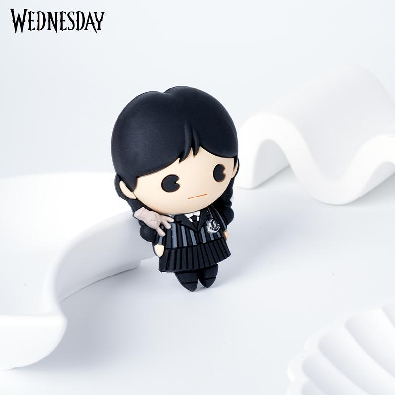 1pc Wednesday Officially Licensed Wednesday Fridge Magnets Cute Cartoon Figural Magnets for Locker Decorative Magnets for Refrigerator Office Kitchen Blackboard Gift for Family and Friend for Birthday Christmas