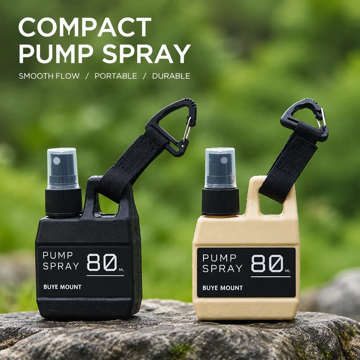 Compact 80ml Portable Travel Spray Bottle with Secure Buckle Lock, Press Action Liquid Pump Dispenser for Wine and Beverages, Leak Resistant Outdoor Camping Hiking Gear, Reusable Plastic Sub Bottling Container