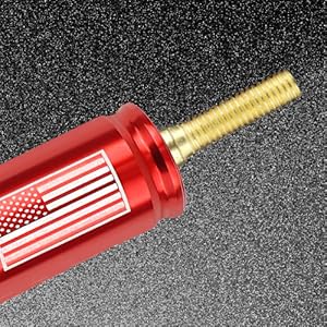 Car Bullet Antenna Replacement, Truck Exterior Decor Accessories, Compatible with Ford F150 RAM 1500 GMC Heavy Duty Pickup Trucks (New Upgraded Red US Flag Design)