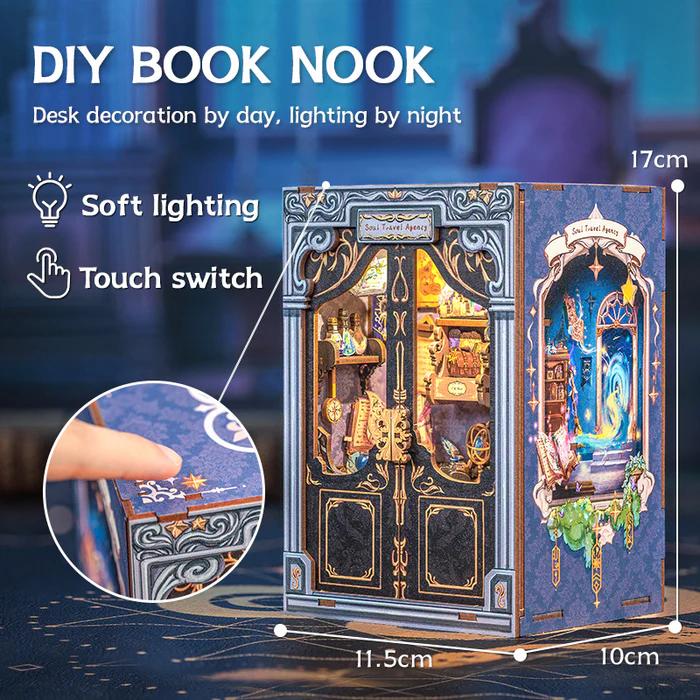 SOUL TRAVEL AGENCY DIY LED Bookcase – Handmade Craft Toy for Adults & Teens | Unique Black Friday Holiday Gift Idea