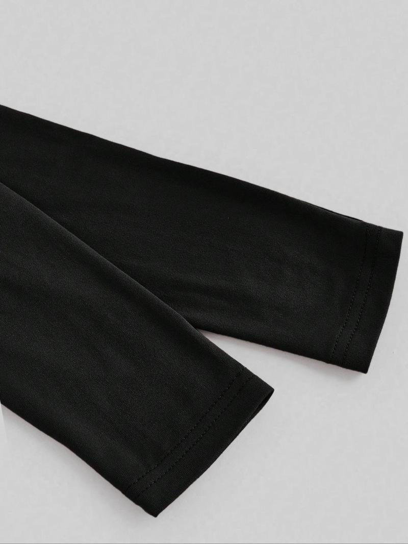 Men's American Flag Print Round Neck Long Sleeve Tee, Regular Fit Casual Crew Neck T-shirt for Fall & Winter, Men's Top for Daily Wear