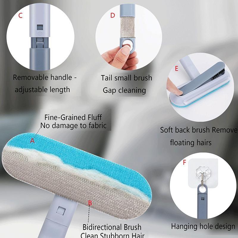Multi-Functional Pet Bidirectional Felt Bristle Adhesive Brush, Effective Cleaning Tool Hair Remover for Cats and Dogs, Ideal for Sofa, Carpet, and Pet Beds