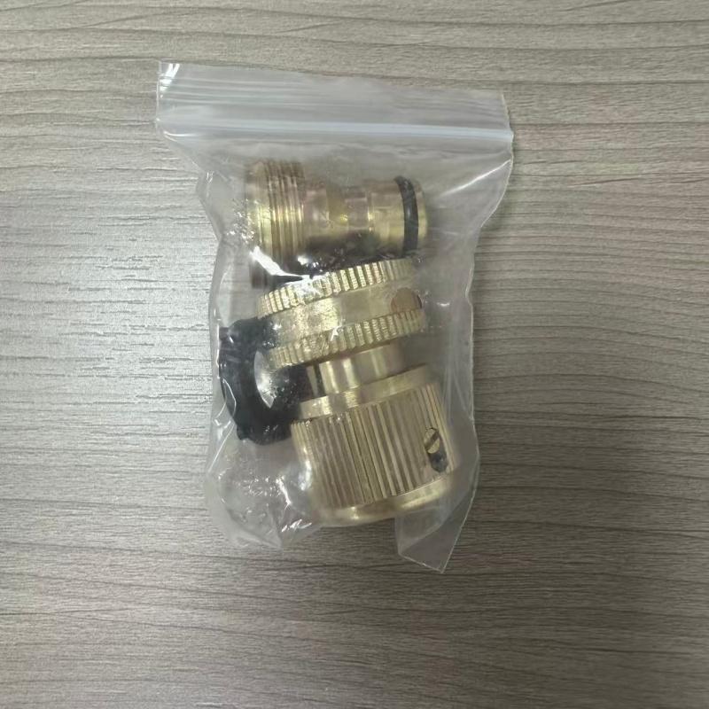 Garden Hose Quick Connector, 1 Set Solid Brass 3/4 Inch GHT Thread Fitting, No-Leak Water Hose Female & Male Adapter, Garden Hose Quick Connect Fittings, Garden Hose Connectors, Summer Gardening Tool Accessories
