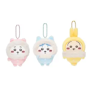 10CM new chiikawa hachiware usagi fluffy pajama series plush toy backpack keychain pendant birthday gift