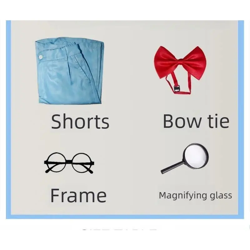 Anime Detective Conan Edogawa Cosplay Sets Men and Child Halloween Costume Konan Uniform Set Cloth Student Performance Costumes