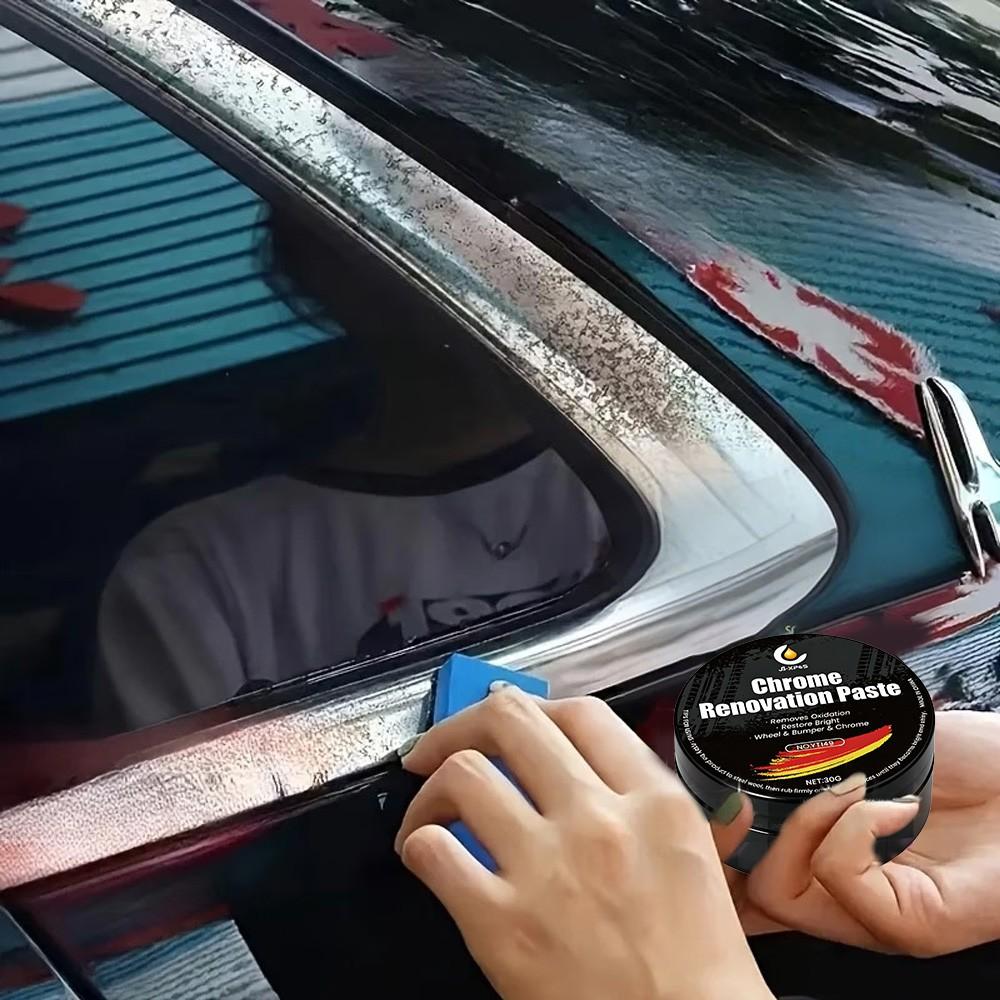 Chrome Repair Paste for Cars, Universal Metal Oxidation Restorer, Polishing Solution for Door Handles, Windows, Bumpers, Professional Results