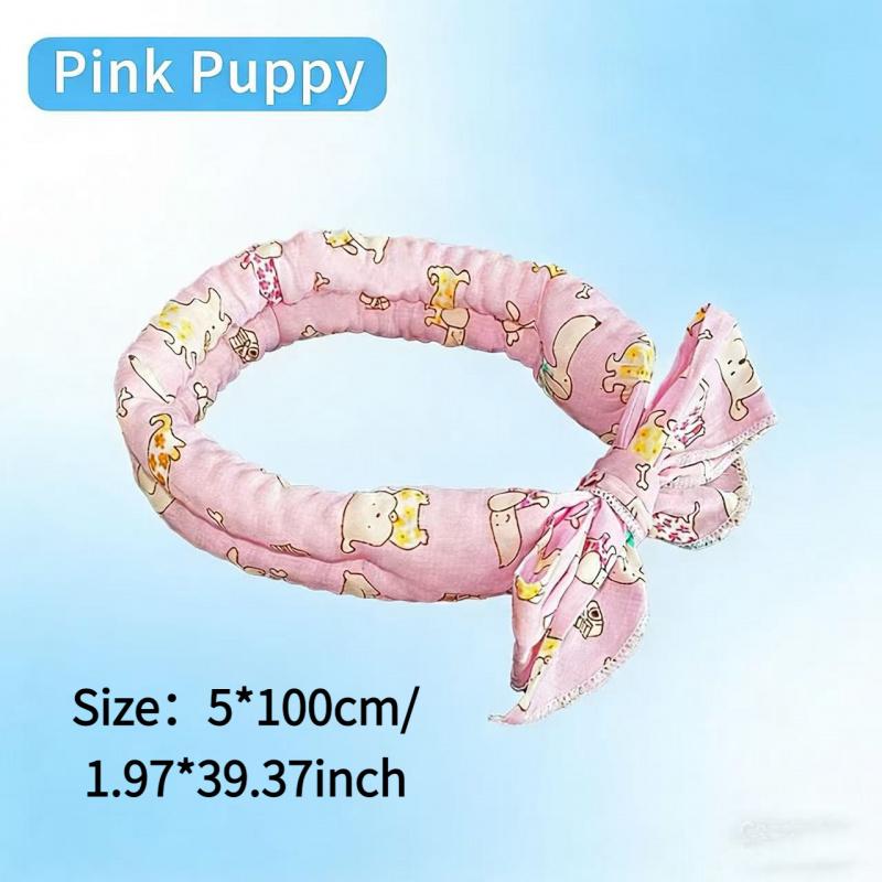 Stylish Cooling Solution!Pink puppy dog Cooling Bandana, Perfect for Walks & Outings