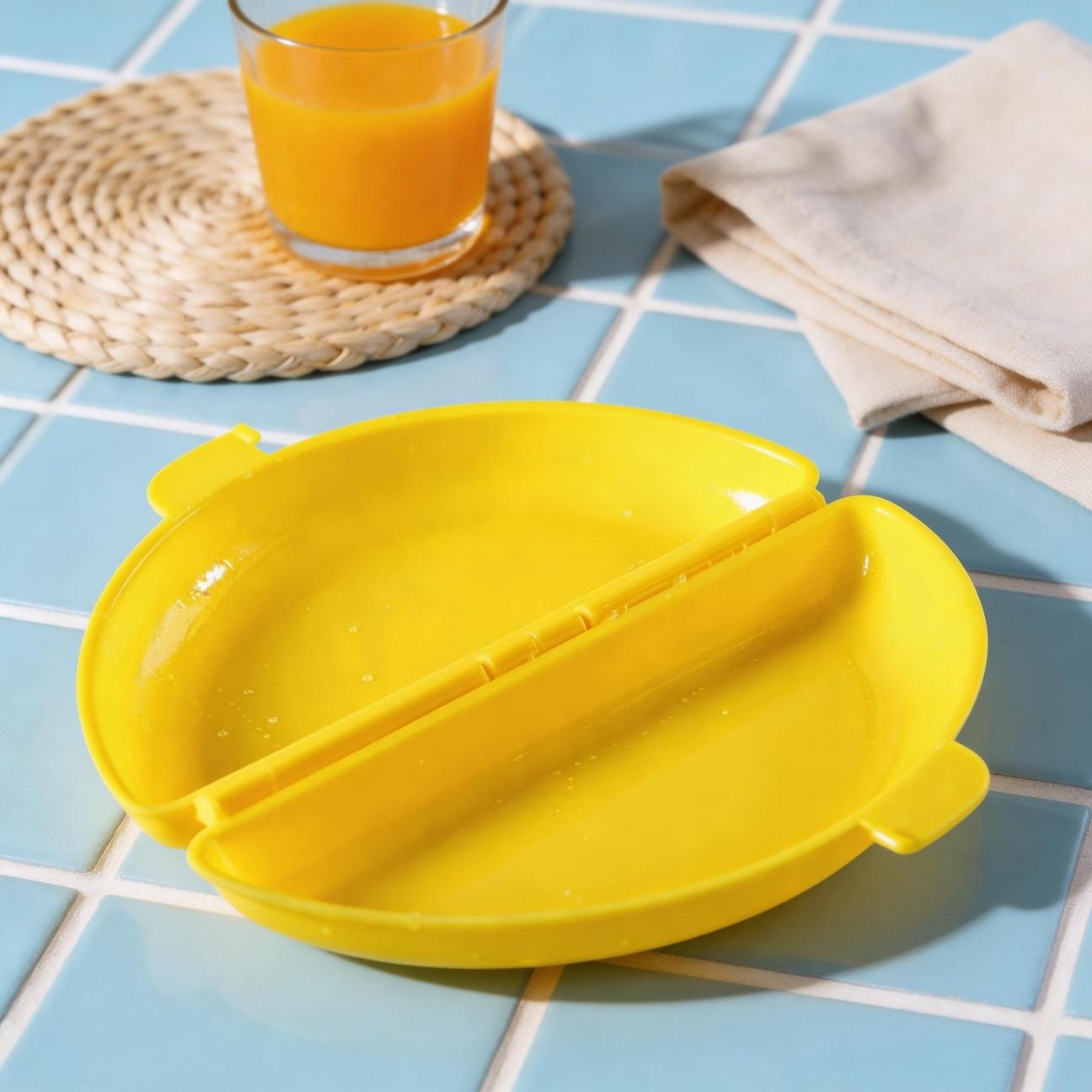 1pc Microwave Egg Cooker & Steamer - Reusable Non-Stick Egg Poacher Tray , Easy Breakfast Prep, for Fluffy Omelettes, Steamed Vegetables & Poached Eggs, Breakfast Cooker for Home & Restaurant Kitchens- Perfect for Steamed Eggs, Cake Molds