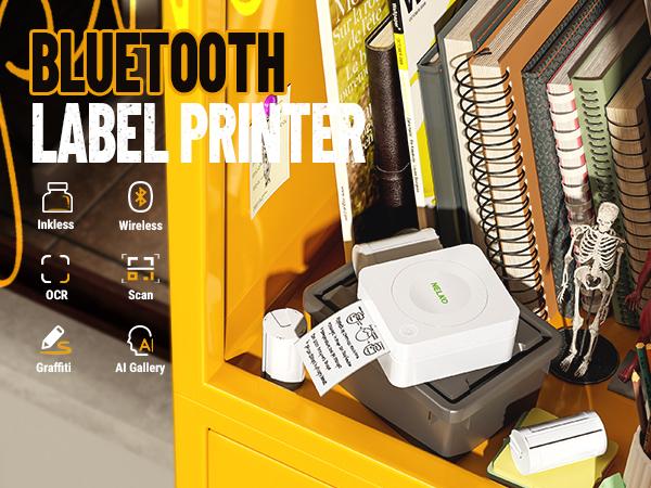 Mini Sticker Printer-2 Inch Bluetooth Thermal Pocket Printer,Inkless Portable Printer for School Notes,Photos, Memos,Lists,Gifts,Journals