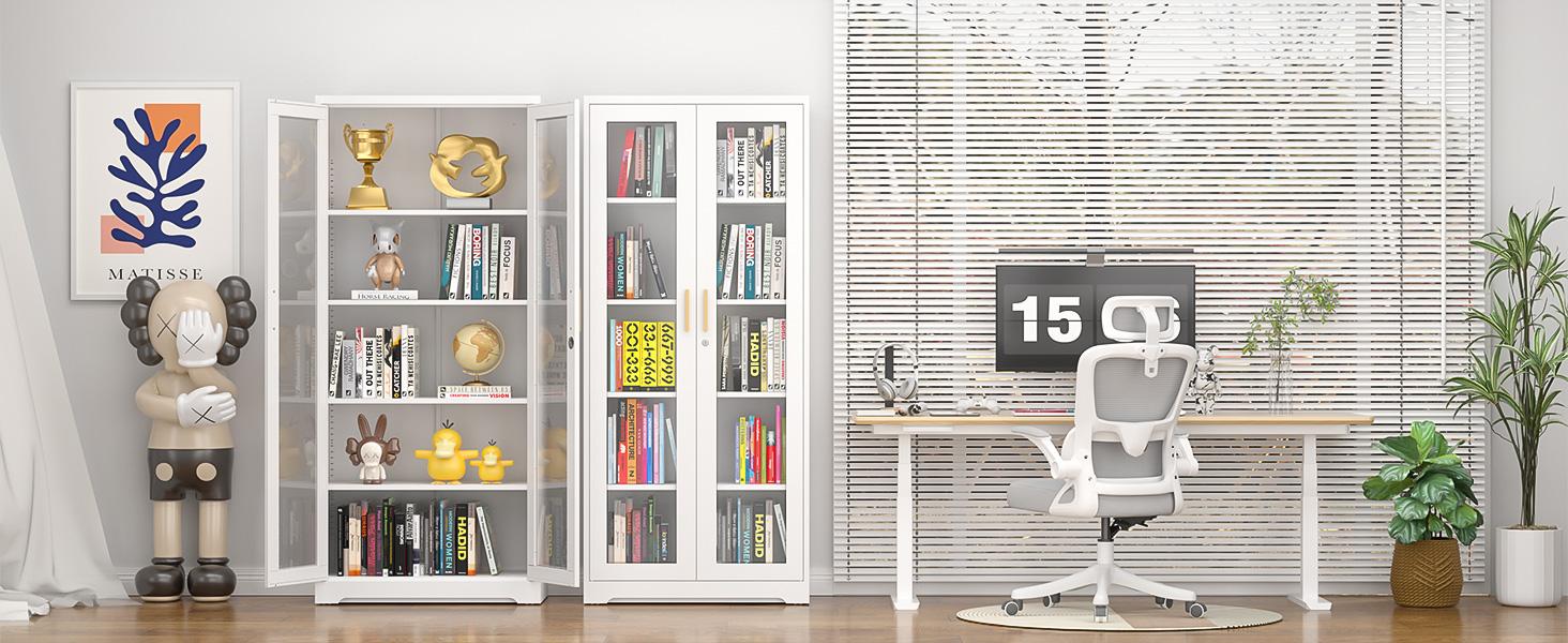 71-inch steel-framed glass display cabinet with lock and 5 adjustable shelves for collectibles, books, and wine. Freestanding cabinet Freestanding cabinet Kitchen furniture Freestanding Cupboard storage cabinets 71-inch steel-framed glass display cabinet with lock and 5 adjustable shelves for collectibles, books, and wine. Freestanding cabinet Freestanding cabinet Kitchen furniture Freestanding Cupboard storage cabinets