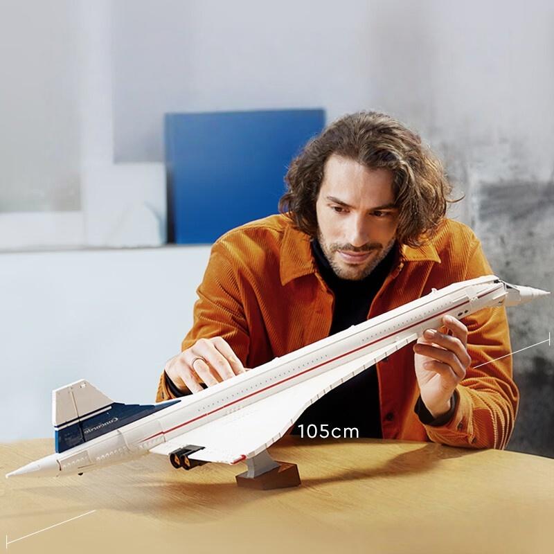 2083pcs Icons Airbus Concorde Supersonic Jet Model Kit, Compatible with 10318, DIY Toy for Boys, Birthday Christmas Gift