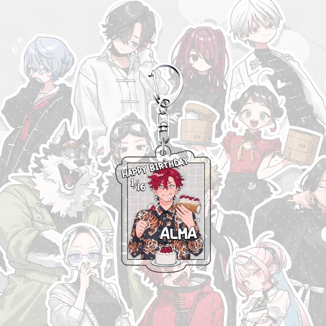 Anime Gokurakugai 6 cm acrylic backpack keychain character Aruma Tao Saotome Nei Takarai Tatsuomi Ban decoration cute gift