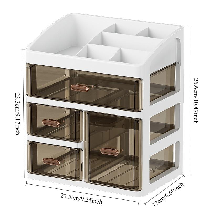 Transparent Multi-Layer Storage Box with Drawers, Cosmetic & Jewelry Organizer, Bedroom Storage Organizer, Perfect Gift for Beauty Enthusiasts & Women