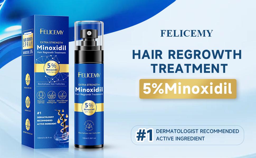 5% Extra Strength Minoxidil Spray for Hair & Beard Growth | Clinically Proven DHT Blocker Formula | Fast Results for Men & Women (3.4 fl.oz) 5% Extra Strength Minoxidil Spray for Hair & Beard Growth | Clinically Proven DHT Blocker Formula | Fast Results for Men & Women (3.4 fl.oz)