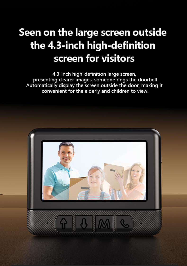 X6 Wireless Doorbell Camera, Rechargeable Smart Visual Doorbell, Modern Home Security Doorbell with Night Vision & Voice Changing,  Safety Intercom for Privacy, Alarm, Sensor,waterproof,Security Camera