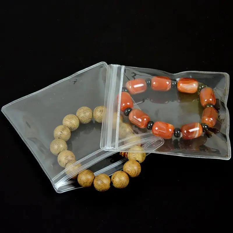 Transparent Jewelry Zipper Bag - Rustproof, Self-Sealing, Waterproof Plastic Pouch, Suitable for Rings, Earrings, Necklaces - Portable Travel Storage Box, Scratch-Resistant Protective Design, Semi-Transparent Lining