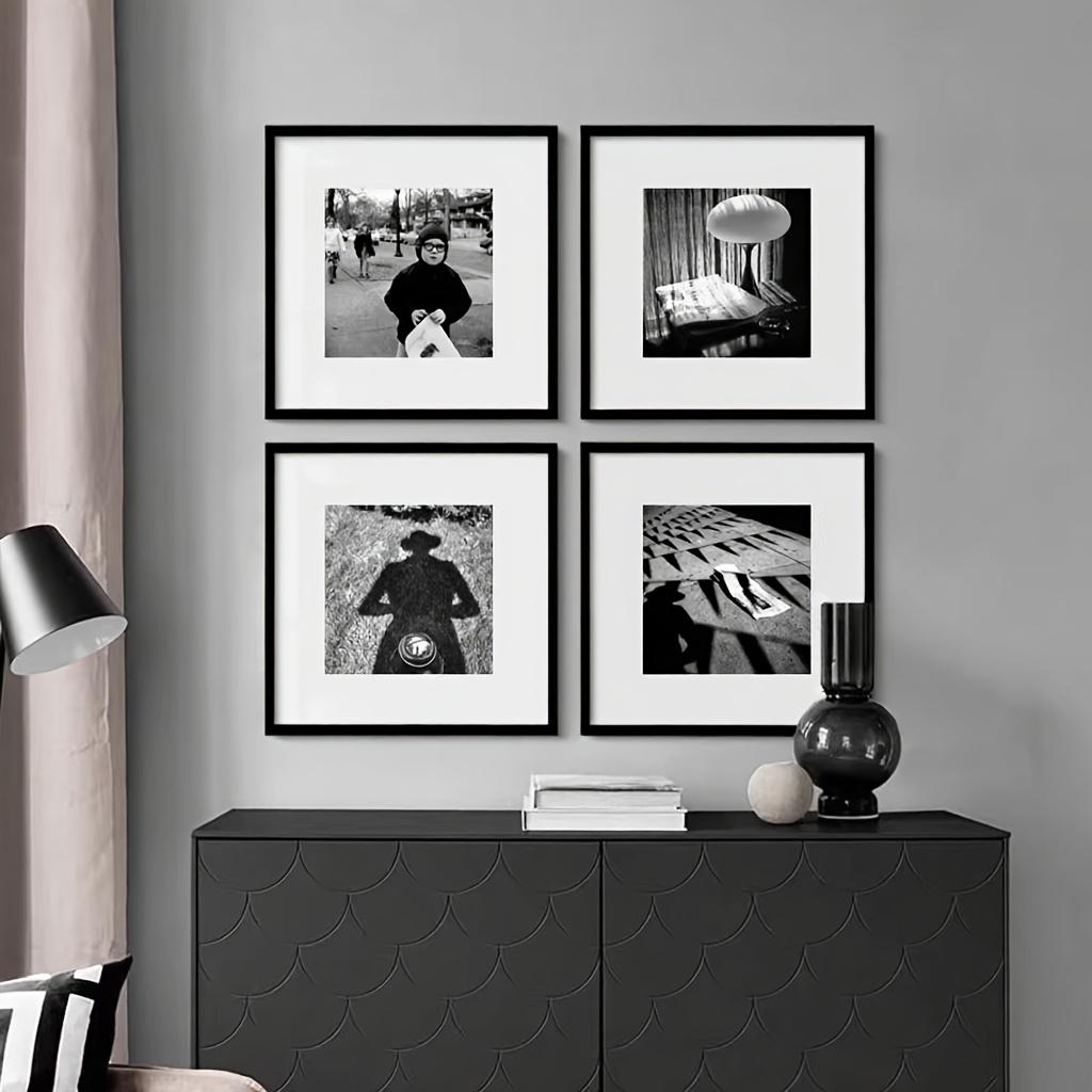 10-piece/5-piece/2-piece square wall-mounted picture frames available in 4x4/6x6/8x8 inches, classic style, Sturdy frame design, hold photos, paintings, sketches and art pieces, Home Decoration, Picture Frame Set