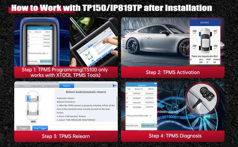 XTOOL TS100 TPMS Sensor(315/433MHz), Programmable Car TPMS Sensor Replacement, Tire Pressure Monitoring System Sensor, Work with XTOOL TP150/IP819TP tire pressure monitor tpms programming tool XTOOL TS100 TPMS Sensor(315/433MHz), Programmable Car TPMS Sensor Replacement, Tire Pressure Monitoring System Sensor, Work with XTOOL TP150/IP819TP tire pressure monitor tpms programming tool