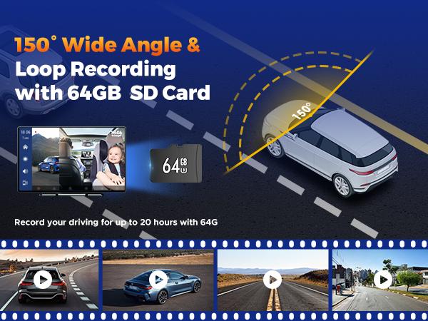 【Valentines】LAMTTO Portable 9-Inch Wireless CarPlay Screen with Dashcam — 2.5K Front Camera and 1080p Rear Camera. Supports Apple CarPlay and GPS Navigation, Suitable for Monitoring Infants in the Car and Reversing Assistance