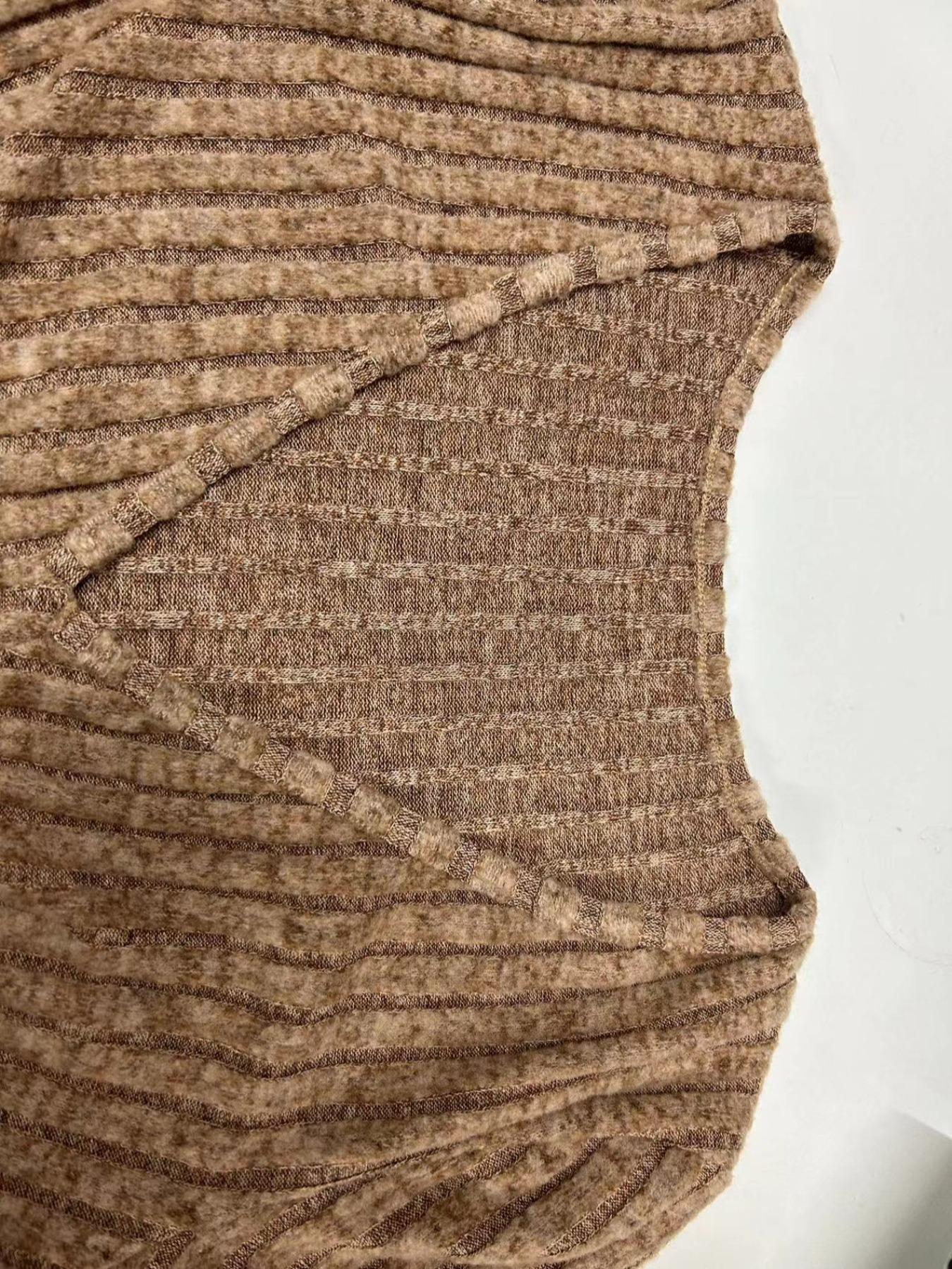 Women's Striped Deep V Neck Bodycon Dress, Comfortable Soft Casual Long Sleeve Tight Sleeve Short Dress for Fall & Winter, Ladies Clothes for Daily Wear, Womenswear