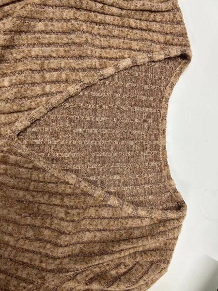 Women's Striped Deep V Neck Bodycon Dress, Comfortable Soft Casual Long Sleeve Tight Sleeve Short Dress for Fall & Winter, Ladies Clothes for Daily Wear, Womenswear