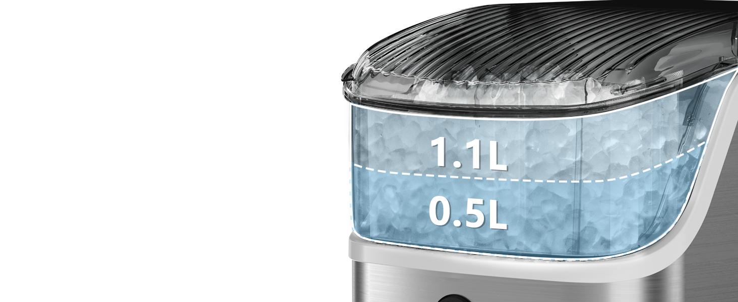 Nugget Countertop Ice Maker Machine，34Lbs/24Hrs, Soft Chewable Pellet Ice, Pebble Portable Ice, Auto-Cleaning, One Button Operation Kitchenware Modern