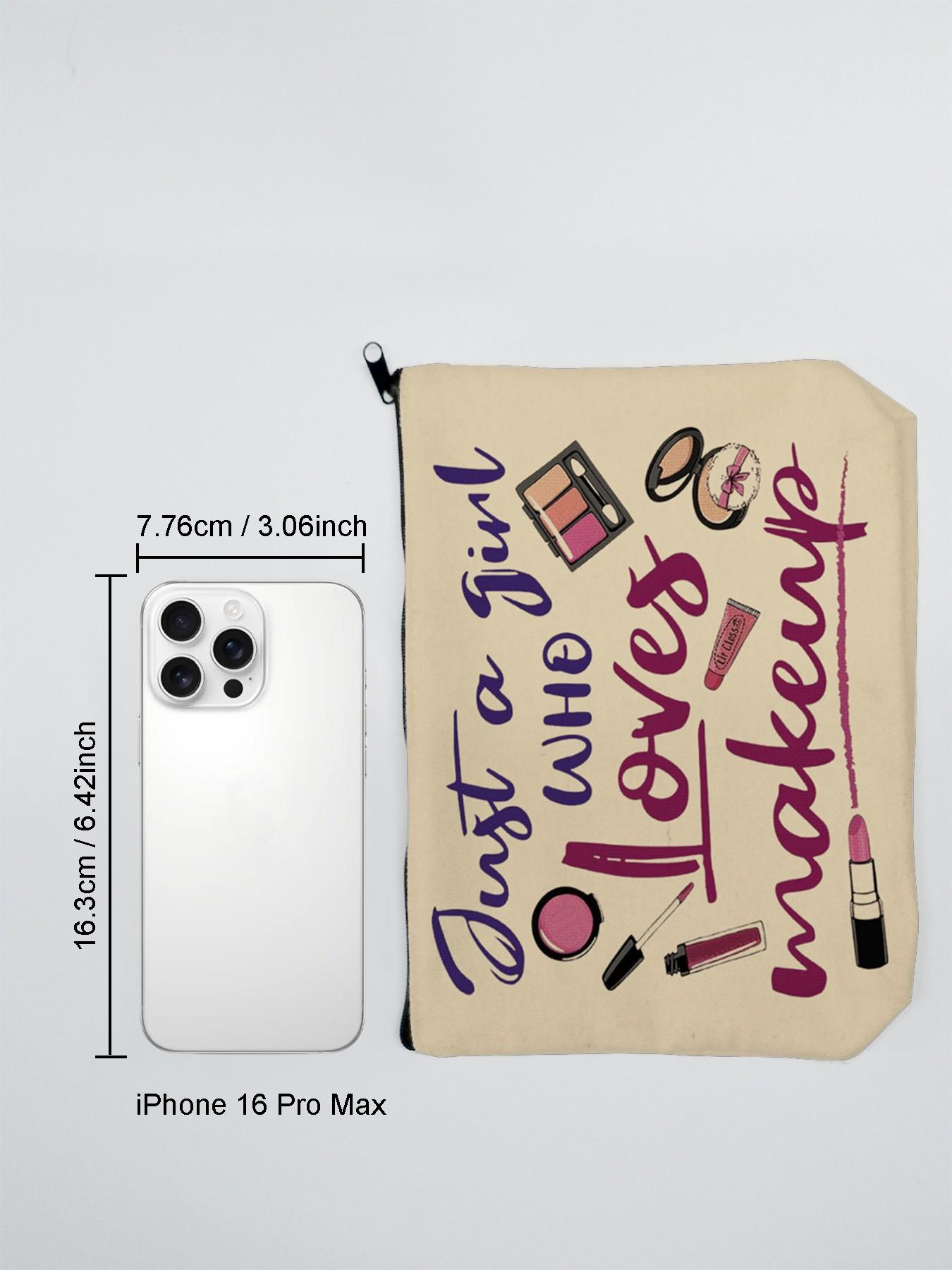 Makeup Bag Organizer for Cosmetics Brushes Beauty Essentials, Ideal Gift for Makeup Lovers, Casual Style All Season Use