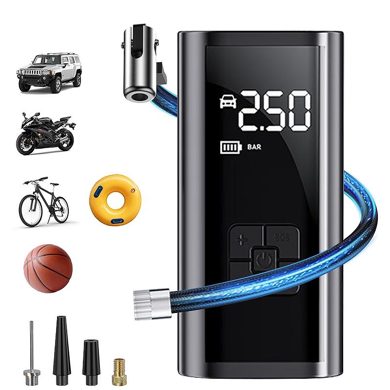 Portable Wireless Car Air Compressor, Cordless Tire Inflator, Tire Inflator, Air Pump with LED Light, Electric Tire Inflator Pump for Motorcycle Bicycle Auto Tyre Balls, Vehicle Portable Wireless Car Air Compressor, Cordless Tire Inflator, Tire Inflator, Air Pump with LED Light, Electric Tire Inflator Pump for Motorcycle Bicycle Auto Tyre Balls, Vehicle