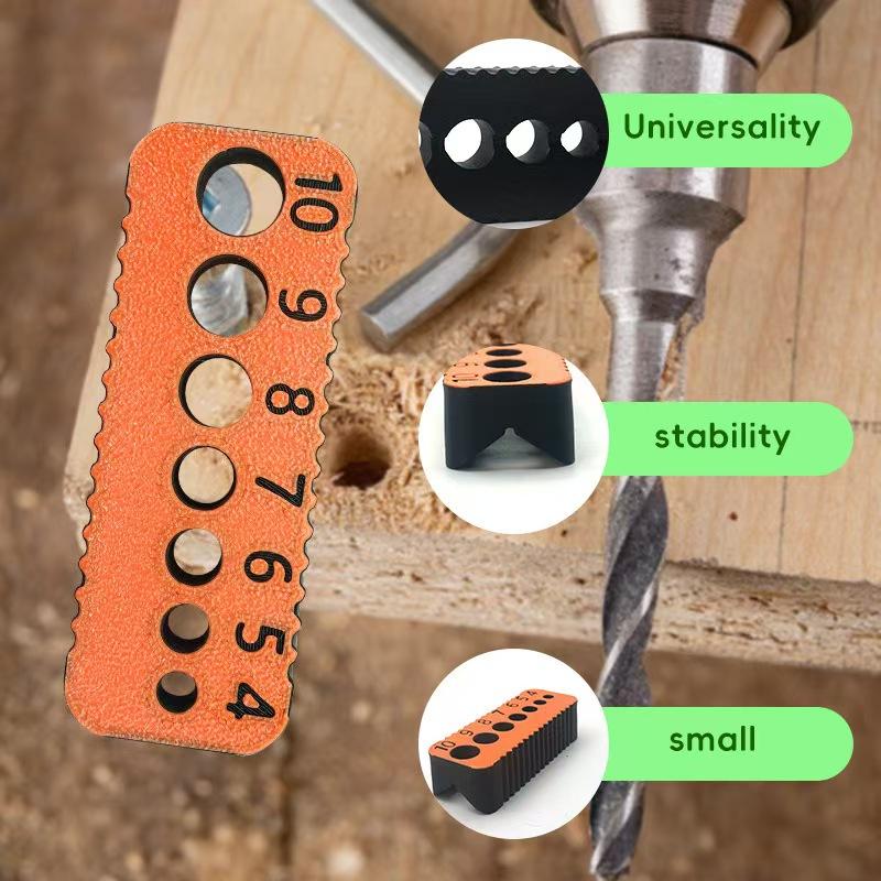 Handheld Drill Bit Guide Round Tube Clamp Steel Insert Locator Template, Precision Alignment, Heavy Duty Precision Drilling Tool, Hole Punching Jig, Durable Construction, Robust Construction