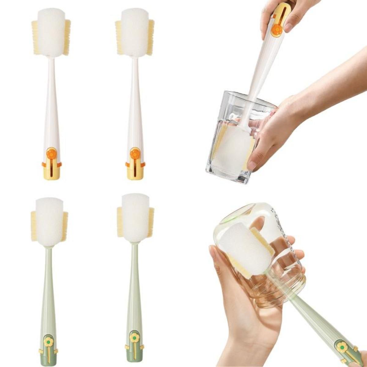 5-in-1 Multifunctional Cleaning Brush Portable Bottle Brush Set Multi-Purpose Lid Cleaning Brush Water Bottle and Cup Lid Cleaning Tools