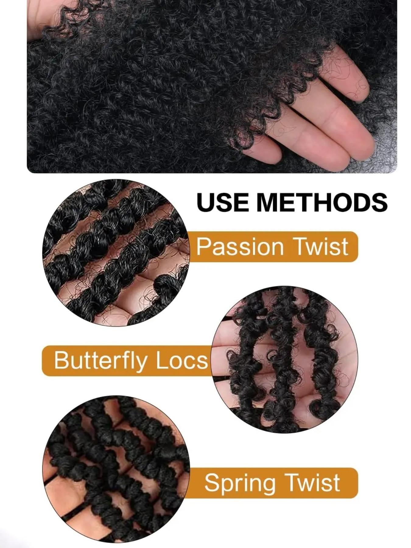 High-Quality 18-22 Inch African Curly Synthetic Hair, Soft and Bouncy, Ideal for Dreadlock Extensions, Braiding, and Styling