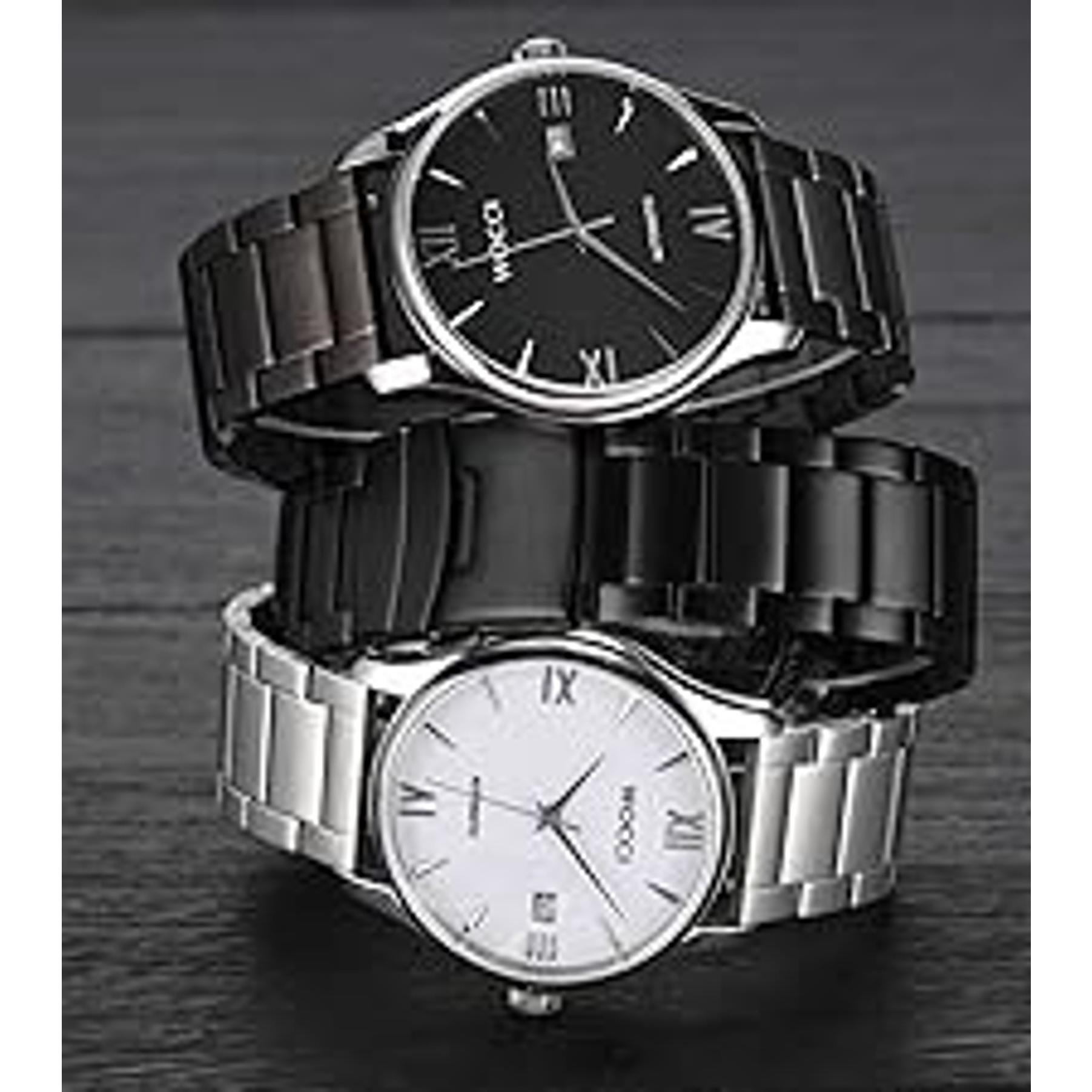 22mm Braided Nylon Watch Band for Men & Women, Quick Release, Black Stainless Steel Buckle - BlackGift